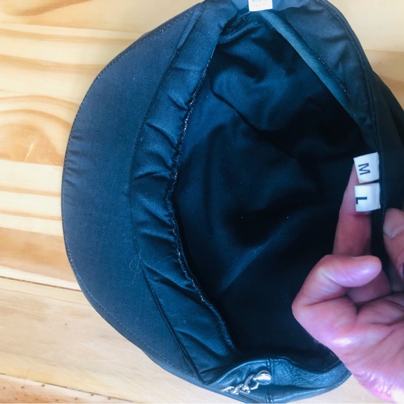 JUST US Women’s  Black Leather Riding Pants Chaps 2XL And Hat M/L - Picture 13 of 16